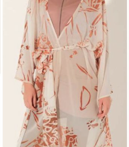 Cinnamon Printed Beach Pareo